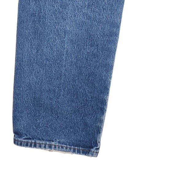 Wrangler Vintage Straight Leg Distressed Jeans Hi-Rise Mid Wash Denim Mens 36x30 - Picture 5 of 14